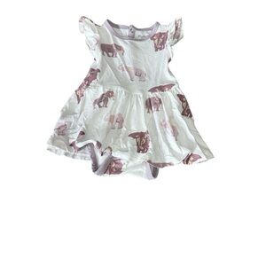 Kyte Baby Dress Bloomer Set In Elephant Printpurple 3-6‎ Months
